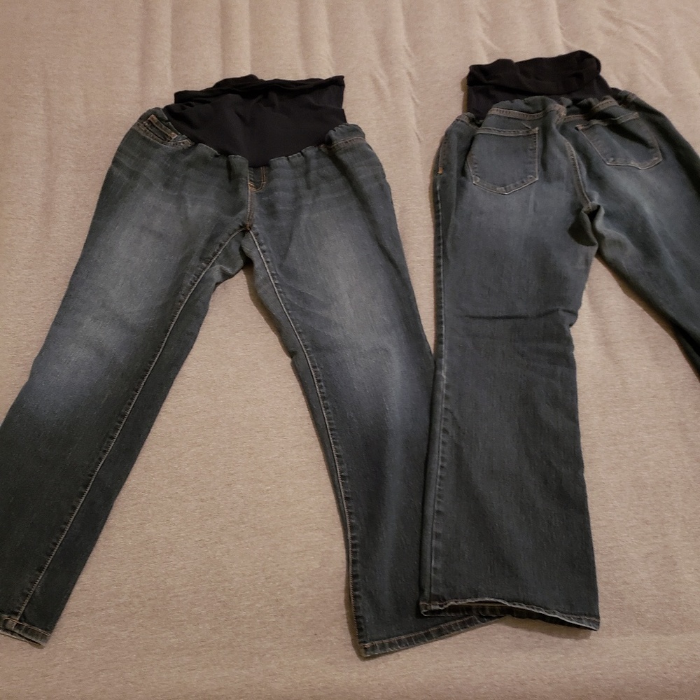 SOLD-Indigo Blue Maternity Jeans